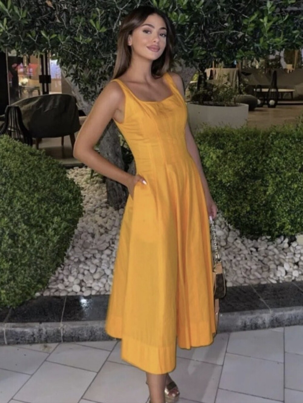 Zara Cotton Sleeveless A-Line Women's Dress